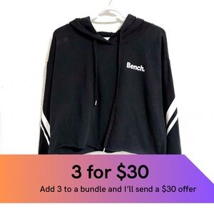 Bench cropped hoodie.